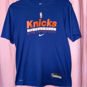 NBA Royal Blue Jersey Tag Tee with Black & White Logos